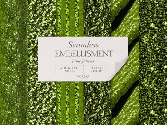 Evaluating Green Embroidery Sequin Fabric Paper for Etsy