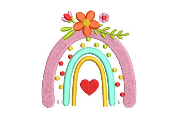 Evaluating Rainbow Flowers Embroidery for Etsy Shops