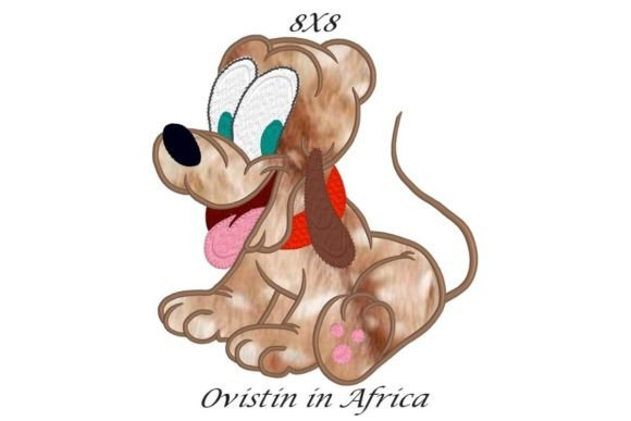 Review: Cute Dog Sitting Applique Embroidery for Gifts