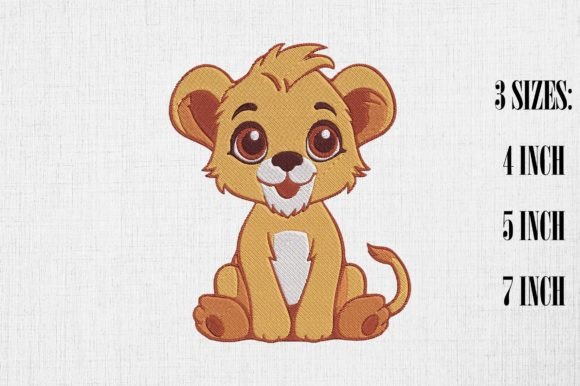 Review: Cute Lion Cub Embroidery Design for Real Projects