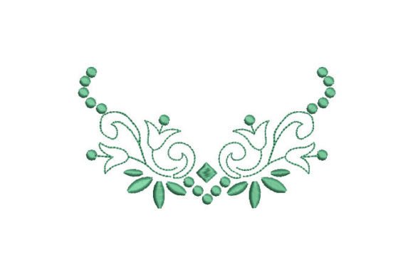 Review: Green Arabesque Flowers Embroidery Design