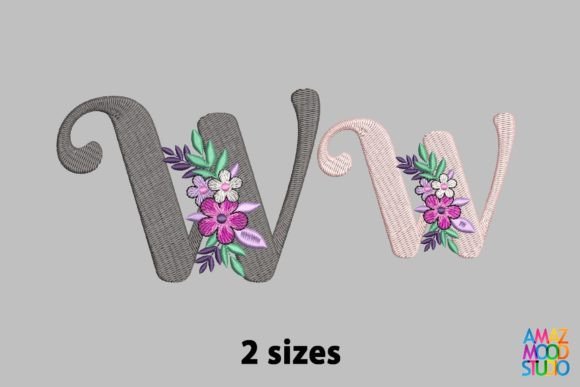 Review: Letter W Floral Monogram for Boutique Sweatshirts
