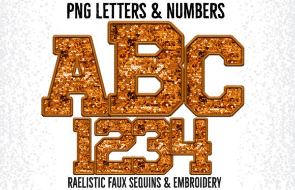 Review: Orange Faux Sequins Embroidery Letters