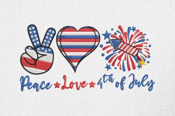 Reviewing Peace Love 4th of July Independence Day Design