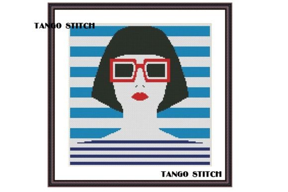 Reviewing Pop Art Stripe Woman Portrait Embroidery